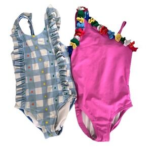 Hanna Andersson Girls Size 5 Swimsuit Lot of Two